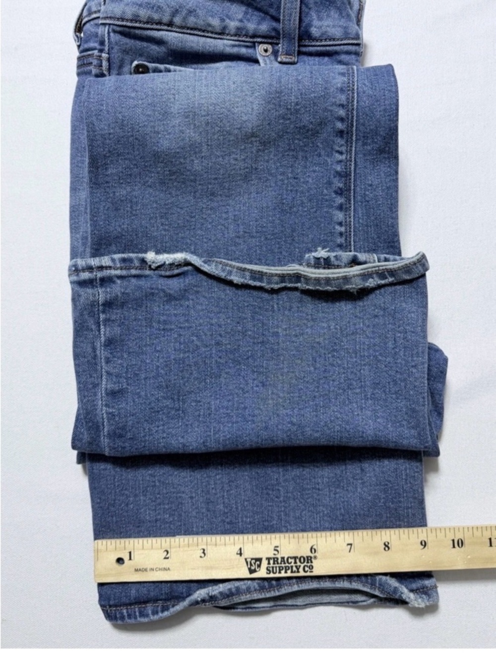 American Eagle Jeans Womens 12 Blue High Rise Artist Flare Stretch Hippie - Picture 8 of 10